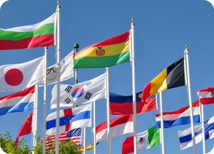Argentine and international flags, representing the global clientele who trust their private tours in Buenos Aires with Marcelo Alejandro Mansilla at CiceroneBA.
